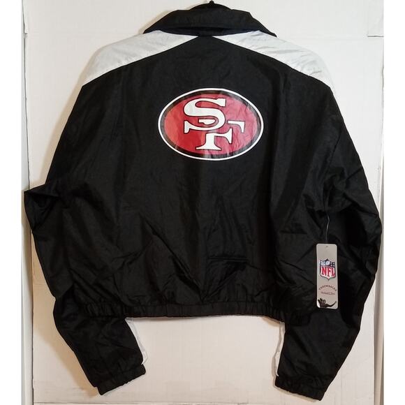 San Francisco 49ers Mitchell & Ness Full Zip Crop Nylon Jacket Women's Large - Picture 3 of 5